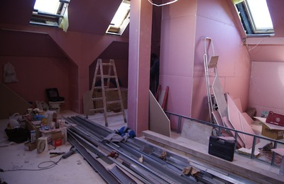 galeria, Widok pomieszczenia podczas remontu